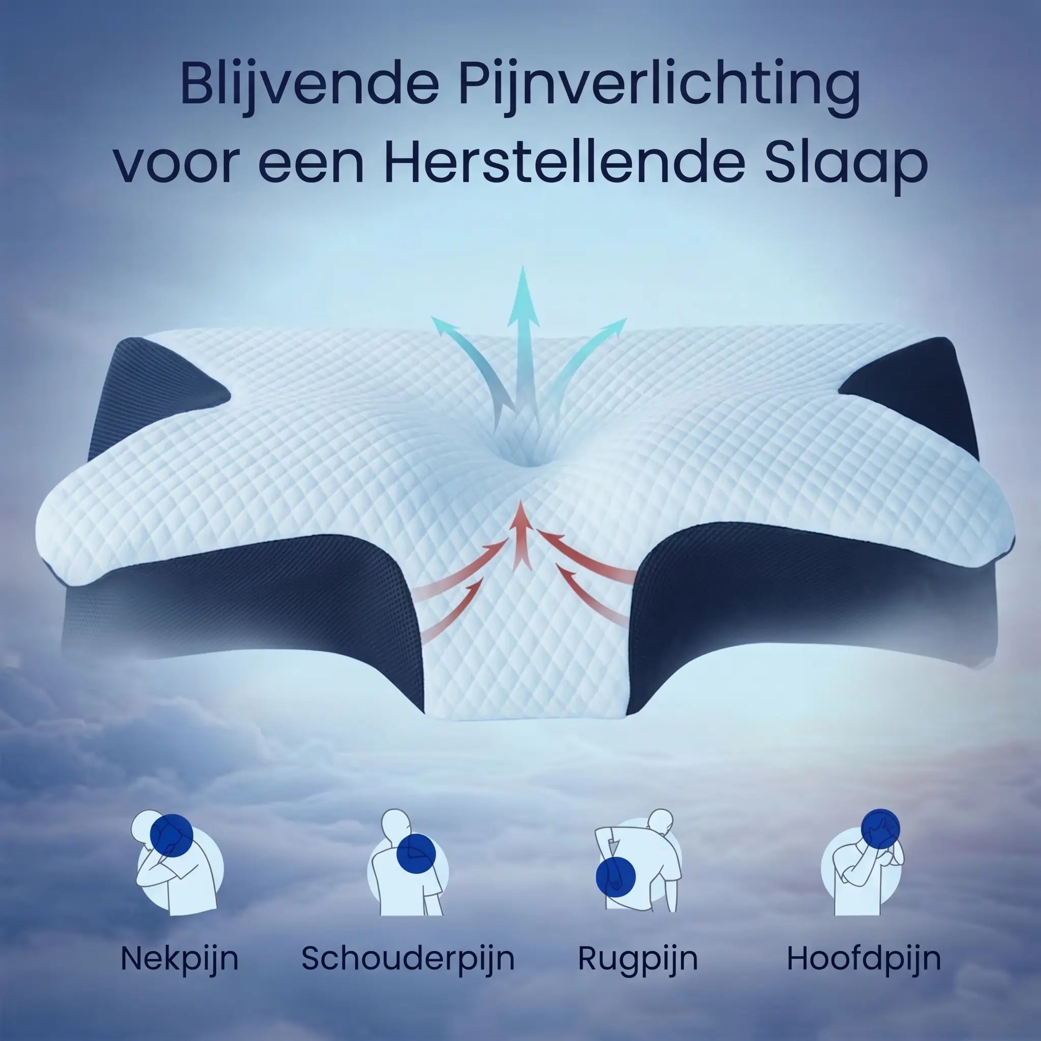 Premium memory foam kussen met ergonomische ondersteuning